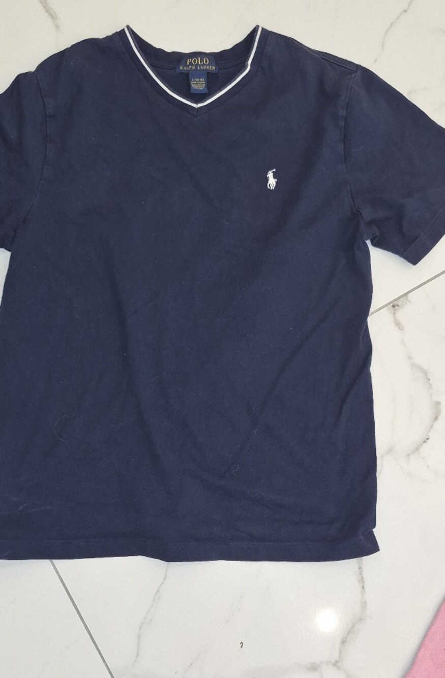 Polo by Ralph Lauren Navy Crewneck Tee with White Pony